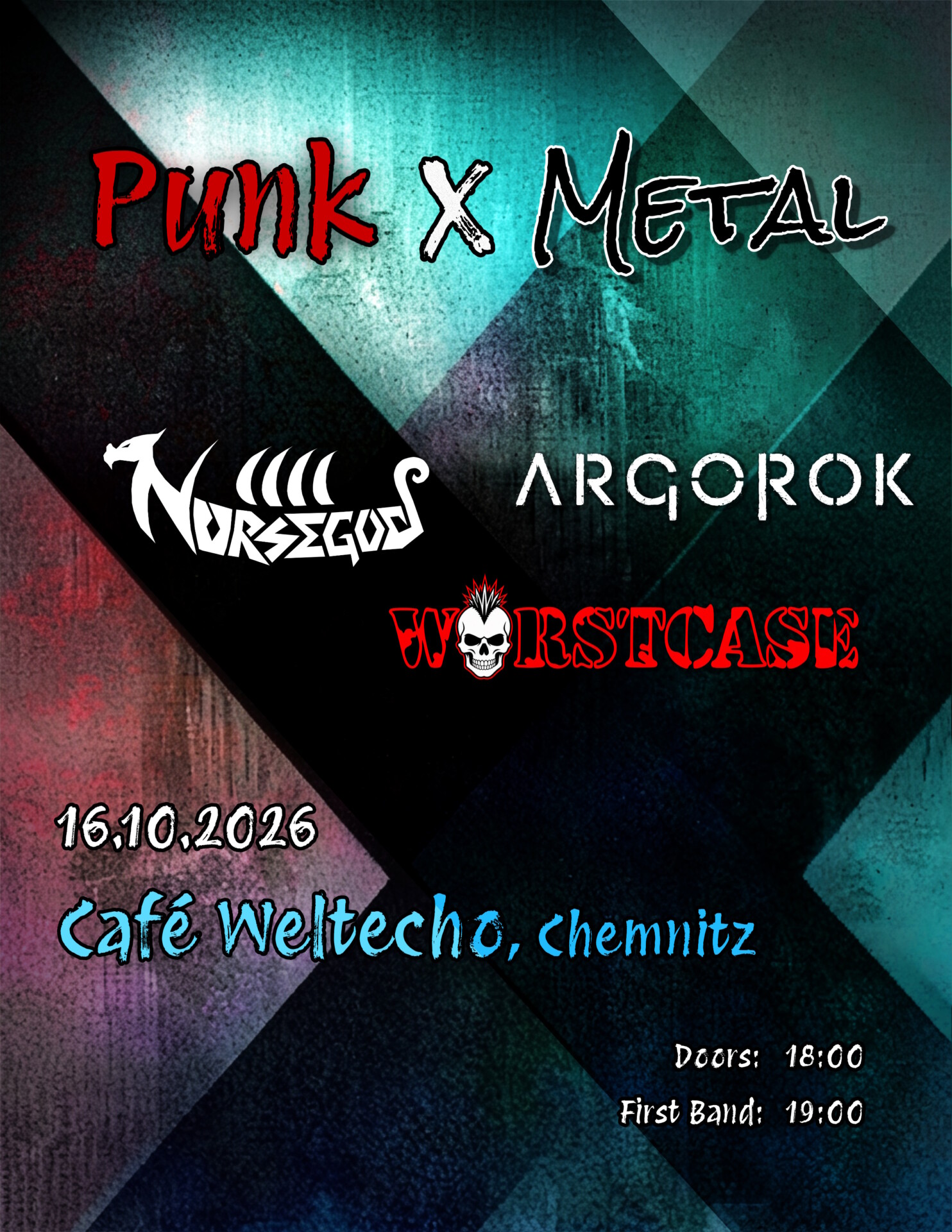 Punk X Metal – Norsegod + Argorok + WORSTCASE
